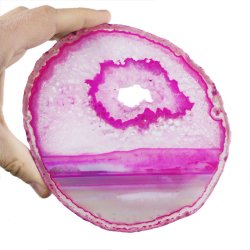 AGAT RÓŻOWY - PLASTER - 157 mm - BRAZYLIA