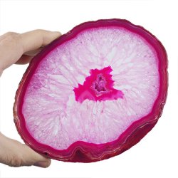 AGAT RÓŻOWY - PLASTER - 158 mm - BRAZYLIA