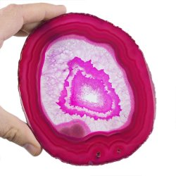 AGAT RÓŻOWY - PLASTER - 140 mm - BRAZYLIA