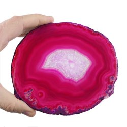 AGAT RÓŻOWY - PLASTER - 135 mm - BRAZYLIA