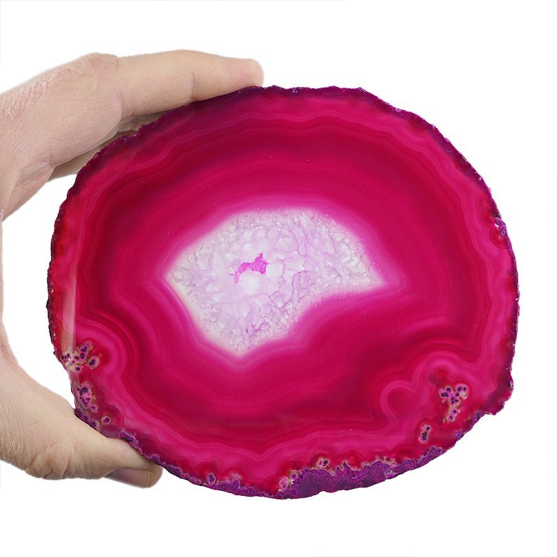 AGAT RÓŻOWY - PLASTER - 135 mm - BRAZYLIA