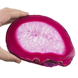 AGAT RÓŻOWY - PLASTER - 164 mm - BRAZYLIA