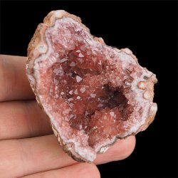 KWARC RÓŻOWY - "RÓŻOWY AMETYST", "PINK AMETHYST" - GEODA - 61mm - ARGENTYNA
