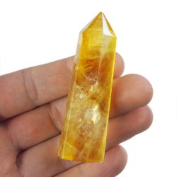 ŻÓŁTY FLUORYT - OBELISK Z NATURALNEGO KAMIENIA - 69 mm