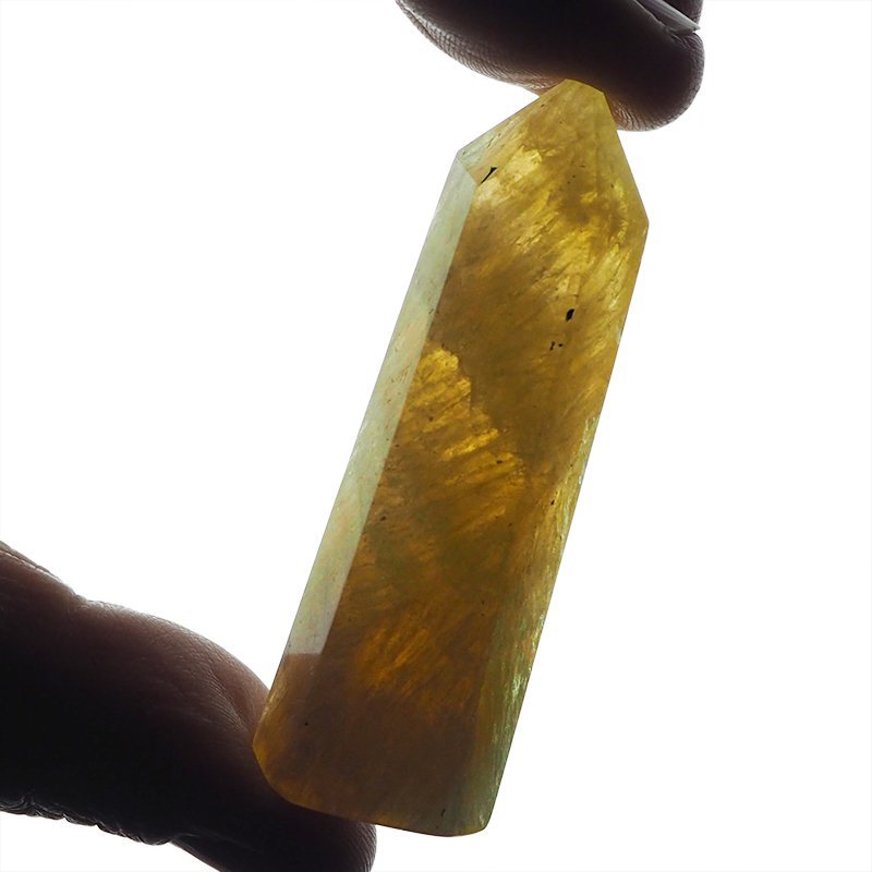 ŻÓŁTY FLUORYT - OBELISK Z NATURALNEGO KAMIENIA - 62 mm