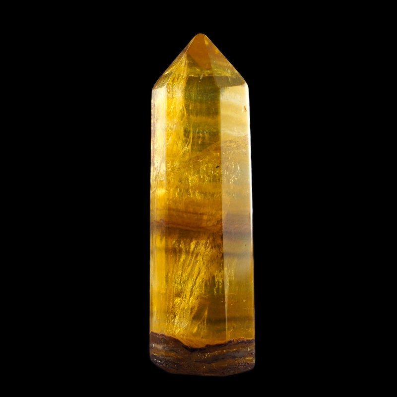 ŻÓŁTY FLUORYT - OBELISK Z NATURALNEGO KAMIENIA - 67 mm