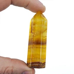 ŻÓŁTY FLUORYT - OBELISK Z NATURALNEGO KAMIENIA - 67 mm