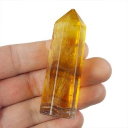 ŻÓŁTY FLUORYT - OBELISK Z NATURALNEGO KAMIENIA - 67 mm