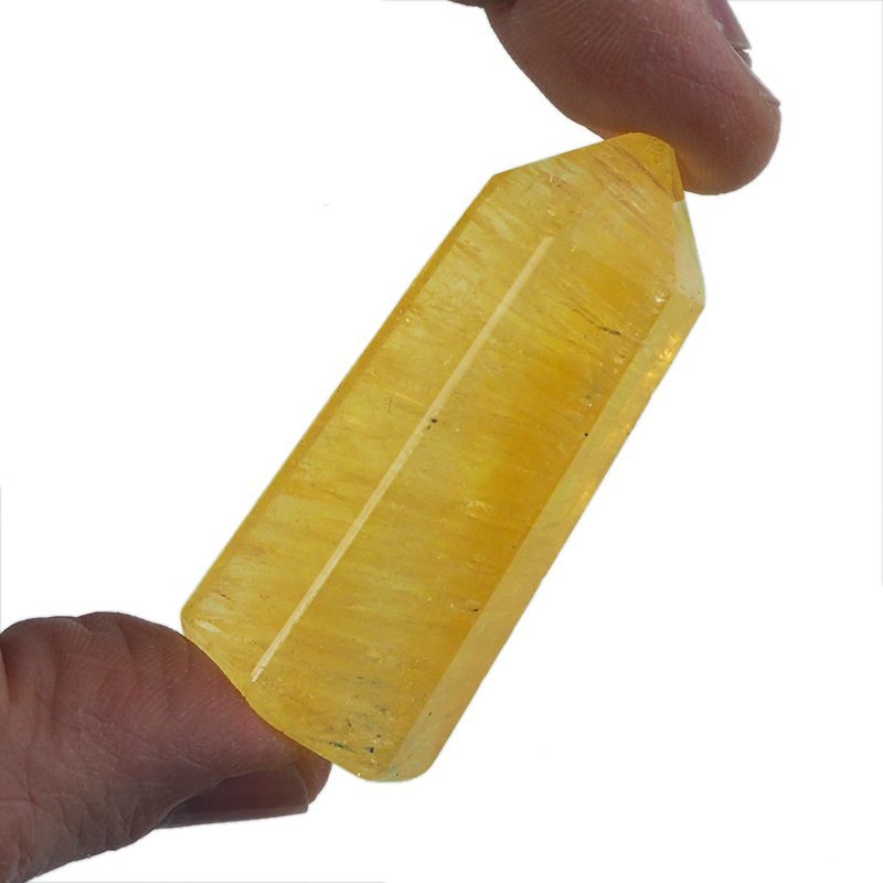 ŻÓŁTY FLUORYT - OBELISK Z NATURALNEGO KAMIENIA - 55 mm