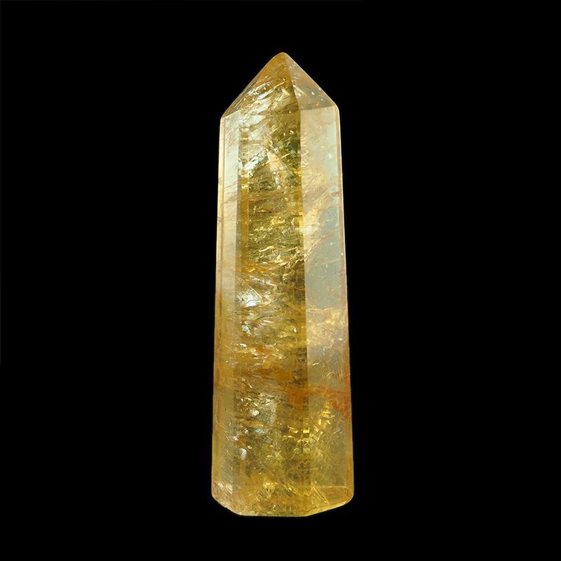 ŻÓŁTY FLUORYT - OBELISK Z NATURALNEGO KAMIENIA - 67 mm