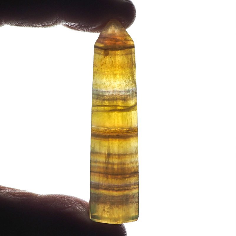 ŻÓŁTY FLUORYT - OBELISK Z NATURALNEGO KAMIENIA - 68 mm