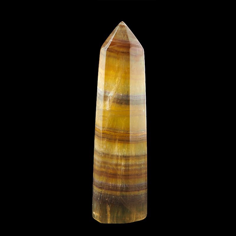 ŻÓŁTY FLUORYT - OBELISK Z NATURALNEGO KAMIENIA - 68 mm