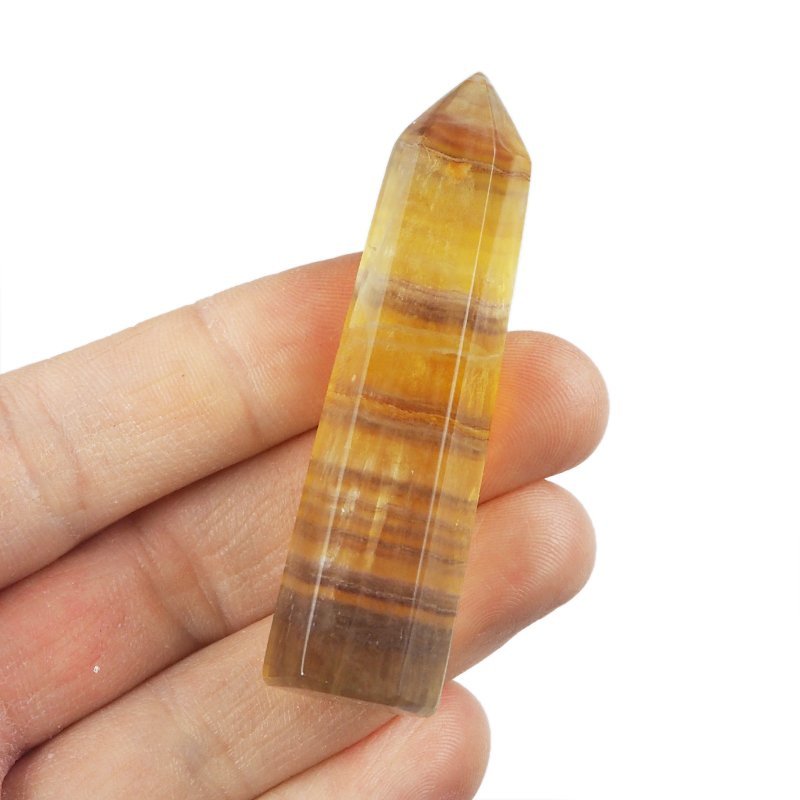 ŻÓŁTY FLUORYT - OBELISK Z NATURALNEGO KAMIENIA - 68 mm