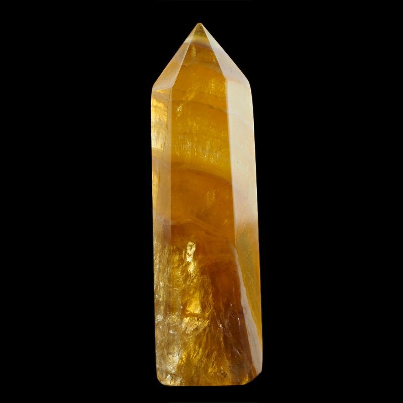 ŻÓŁTY FLUORYT - OBELISK Z NATURALNEGO KAMIENIA - 69 mm