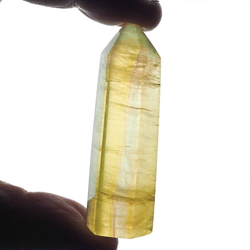 ŻÓŁTY FLUORYT - OBELISK Z NATURALNEGO KAMIENIA - 65 mm