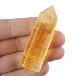 ŻÓŁTY FLUORYT - OBELISK Z NATURALNEGO KAMIENIA - 65 mm