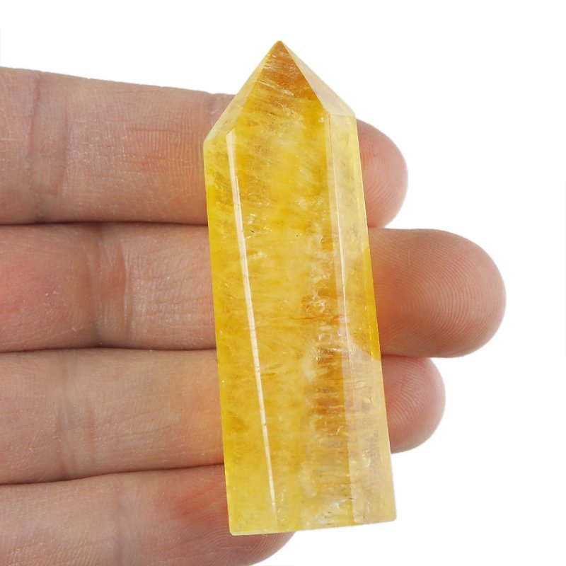 ŻÓŁTY FLUORYT - OBELISK Z NATURALNEGO KAMIENIA - 62 mm