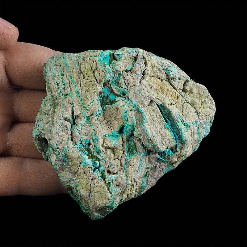 CHRYZOKOLA, MALACHIT - 91 mm - KONGO