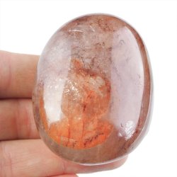 KRYSZTAŁ GÓRSKI Z HEMATYTEM - OTOCZAK - 61 mm - MADAGASKAR