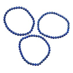 LAPIS LAZULI - BRANSOLETKA Z KAMIENI NATURALNYCH - KULKA 4mm