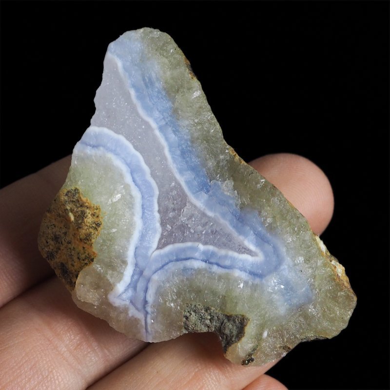 CHALCEDON NIEBIESKI (BŁĘKITNY), KRYSZTAŁ GÓRSKI - 58 mm - MALAWI