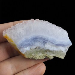 CHALCEDON NIEBIESKI (BŁĘKITNY), KRYSZTAŁ GÓRSKI - 70 mm - MALAWI