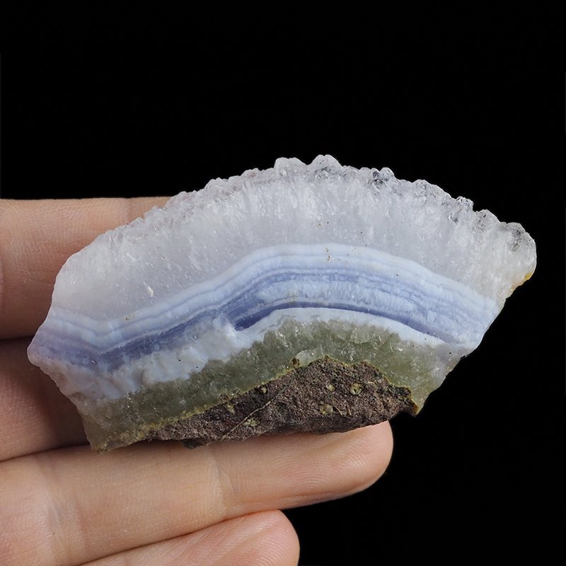 CHALCEDON NIEBIESKI (BŁĘKITNY), KRYSZTAŁ GÓRSKI - 70 mm - MALAWI