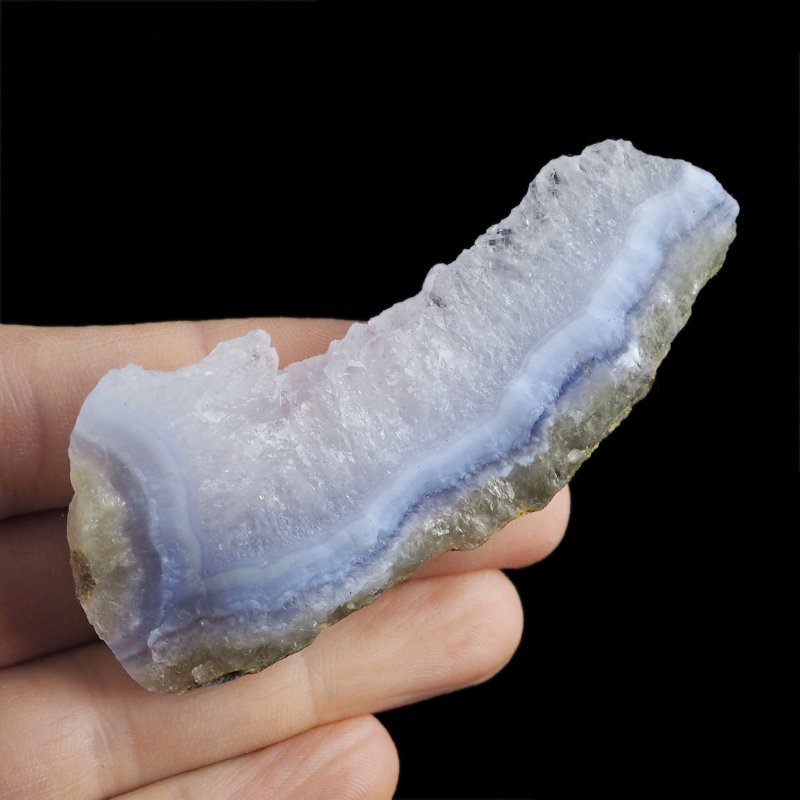CHALCEDON NIEBIESKI (BŁĘKITNY), KRYSZTAŁ GÓRSKI - 81 mm - MALAWI