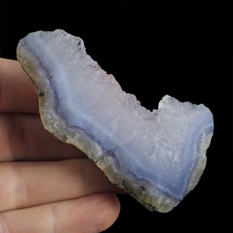 CHALCEDON NIEBIESKI (BŁĘKITNY), KRYSZTAŁ GÓRSKI - 81 mm - MALAWI
