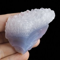 CHALCEDON BŁĘKITNY (AGAT NIEBIESKI), KRYSZTAŁ GÓRSKI - 60 mm - MALAWI