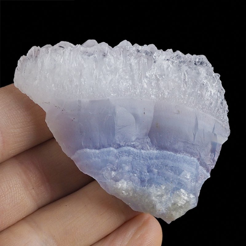 CHALCEDON BŁĘKITNY (AGAT NIEBIESKI), KRYSZTAŁ GÓRSKI - 60 mm - MALAWI