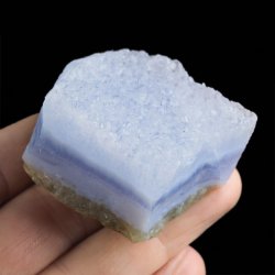 CHALCEDON BŁĘKITNY (AGAT NIEBIESKI), KRYSZTAŁ GÓRSKI - 50 mm - MALAWI