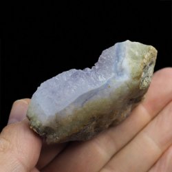 CHALCEDON NIEBIESKI (BŁĘKITNY), AMETYST - 67 mm - MALAWI