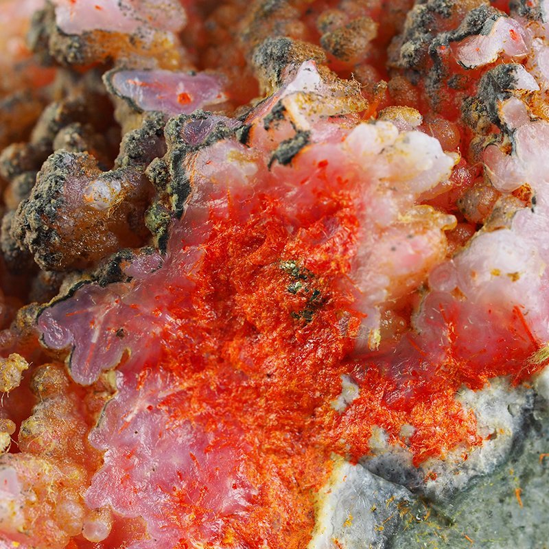 REALGAR, AURYPIGMENT, CHALCEDON - 82 mm - INDONEZJA