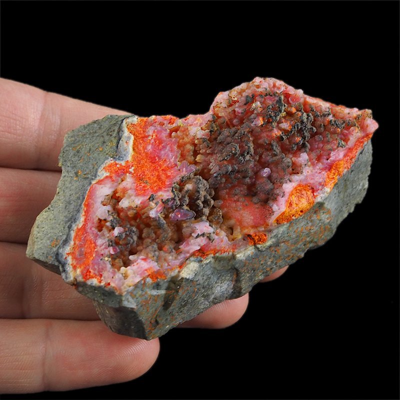 REALGAR, AURYPIGMENT, CHALCEDON - 82 mm - INDONEZJA