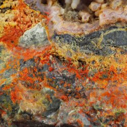 REALGAR, AURYPIGMENT, CHALCEDON - 113 mm - INDONEZJA