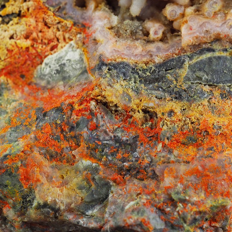 REALGAR, AURYPIGMENT, CHALCEDON - 113 mm - INDONEZJA