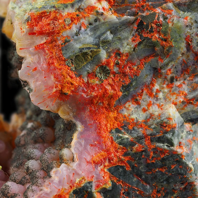 REALGAR, AURYPIGMENT, CHALCEDON - 97 mm - INDONEZJA