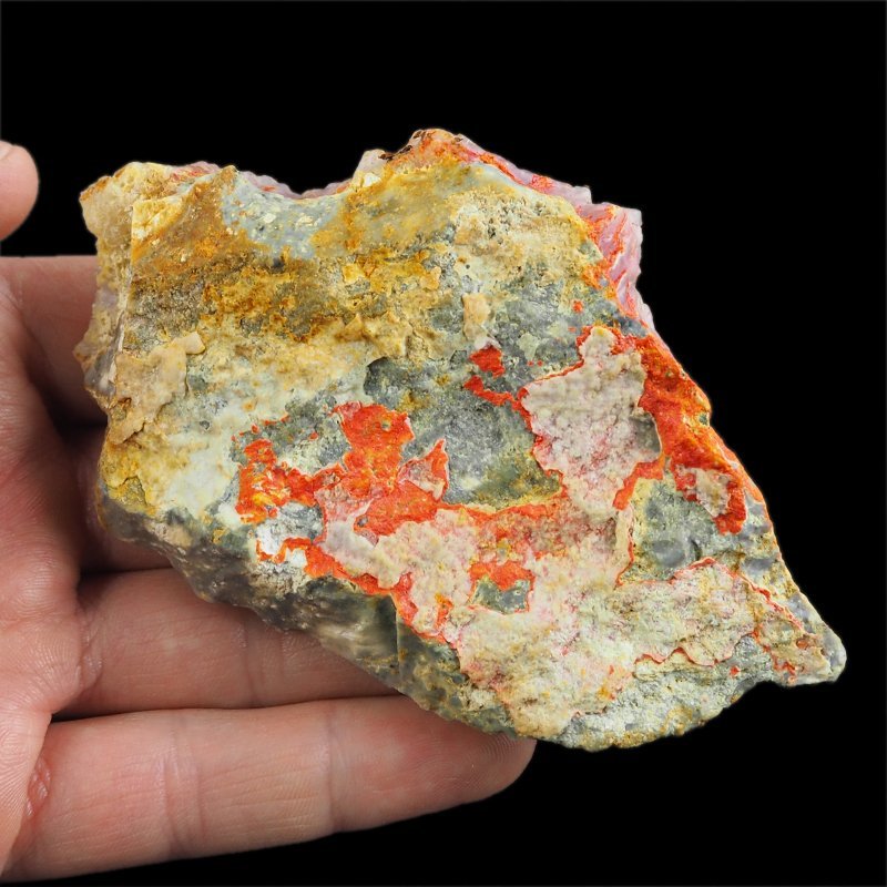 REALGAR, AURYPIGMENT, CHALCEDON - 105 mm - INDONEZJA