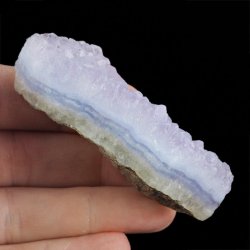CHALCEDON NIEBIESKI (BŁĘKITNY), AMETYST - 72 mm - MALAWI