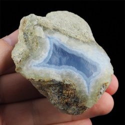 CHALCEDON NIEBIESKI (BŁĘKITNY), AGAT NIEBIESKI - 67 mm - MALAWI