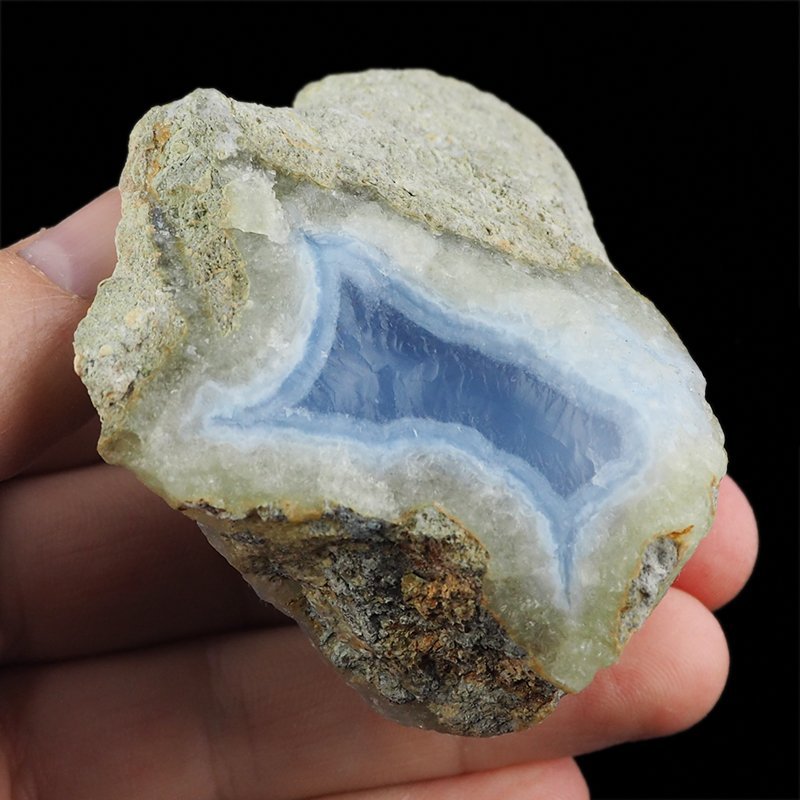 CHALCEDON NIEBIESKI (BŁĘKITNY), AGAT NIEBIESKI - 67 mm - MALAWI