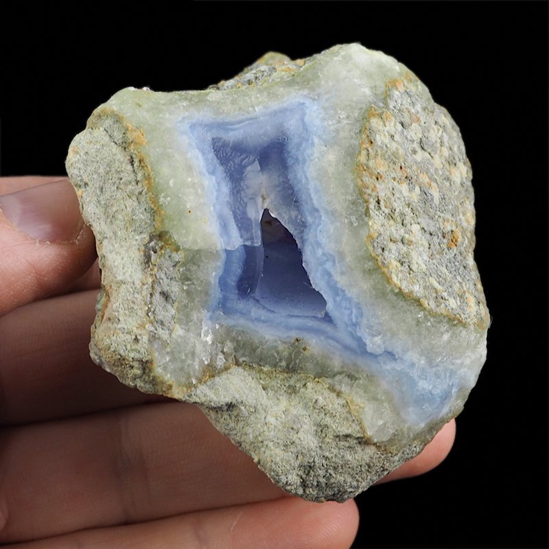 CHALCEDON NIEBIESKI (BŁĘKITNY), AGAT NIEBIESKI - 67 mm - MALAWI