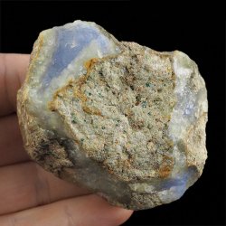 CHALCEDON NIEBIESKI (BŁĘKITNY), AGAT NIEBIESKI - GEODA - 69 mm - MALAWI