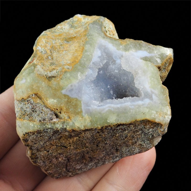 CHALCEDON NIEBIESKI (BŁĘKITNY), AGAT NIEBIESKI - GEODA - 68 mm - MALAWI