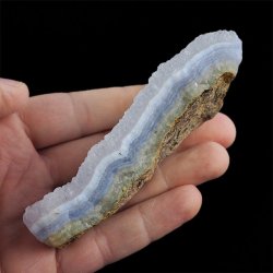 CHALCEDON BŁĘKITNY (AGAT NIEBIESKI), KRYSZTAŁ GÓRSKI - 104 mm - MALAWI