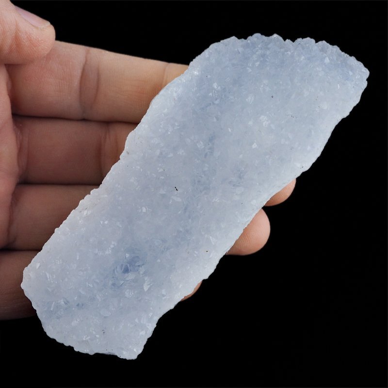 CHALCEDON BŁĘKITNY (AGAT NIEBIESKI), KRYSZTAŁ GÓRSKI - 104 mm - MALAWI