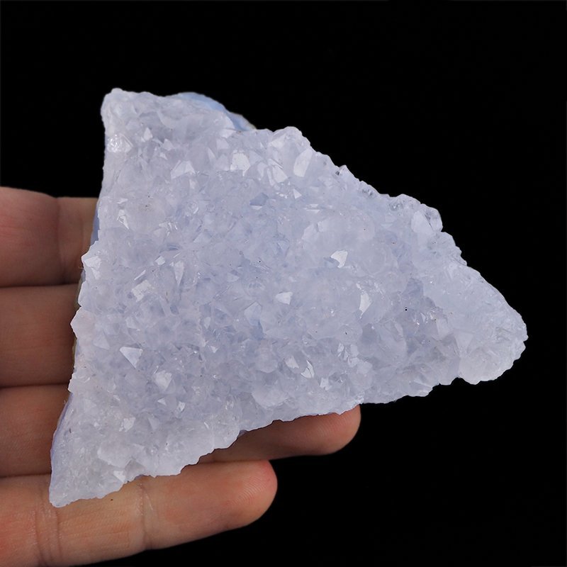 CHALCEDON BŁĘKITNY (AGAT NIEBIESKI), KRYSZTAŁ GÓRSKI - 89 mm - MALAWI
