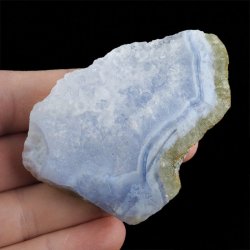 CHALCEDON BŁĘKITNY (AGAT NIEBIESKI), KRYSZTAŁ GÓRSKI - 68 mm - MALAWI
