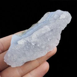 CHALCEDON BŁĘKITNY (AGAT NIEBIESKI), KRYSZTAŁ GÓRSKI - 92 mm - MALAWI